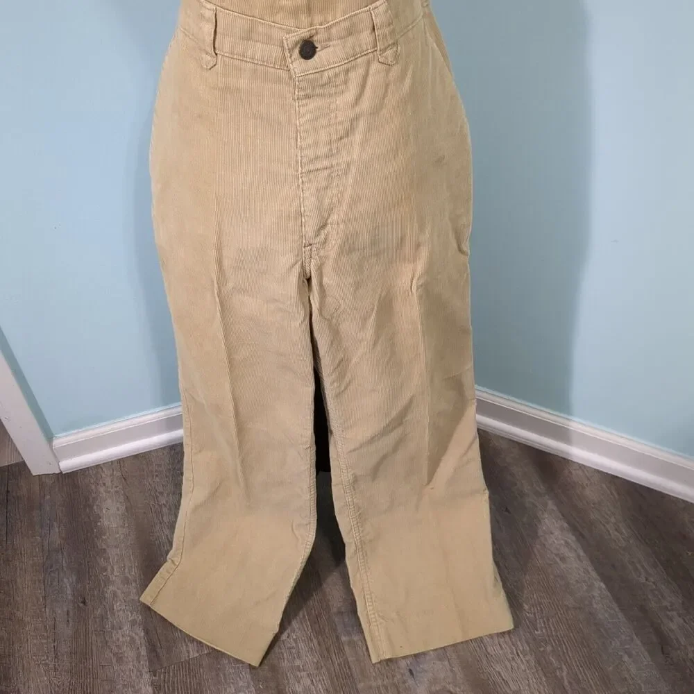 1970s vintage wide leg micro corduroy kick flares Levi's Levi Strauss pe…
